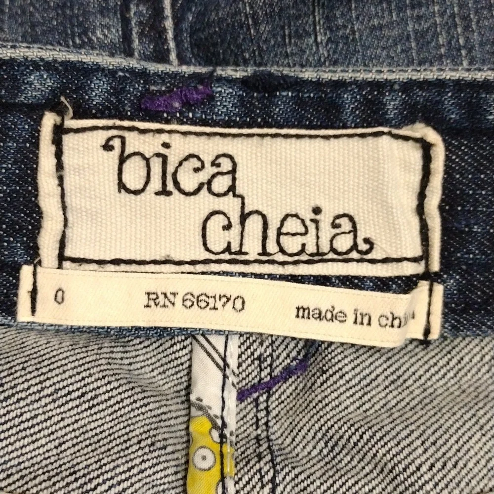 Anthropologie Bica Cheia Double Button Front Denim A-Line Skirt High Waist 0 W27